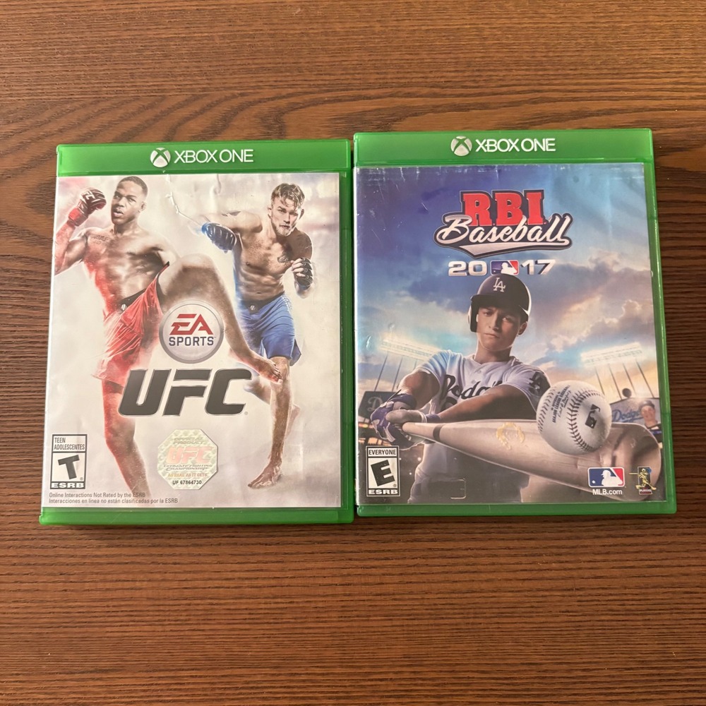 EA Sports UFC and RBI Baseball 2017 Xbox One Bundle Games Excellent Sports Lot